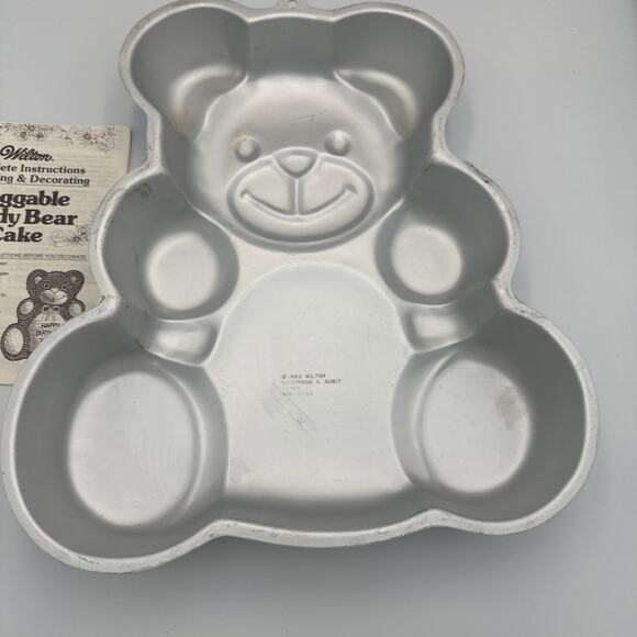 Vintage 1982 Wilton Cake Pan #502-3754 Huggable Teddy Bear Insert Instructions - Picture 2 of 9